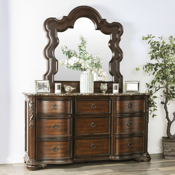 Furniture Of America Arcturus Brown Cherry Traditional Dresser Model CM7859D - MONAVILLA