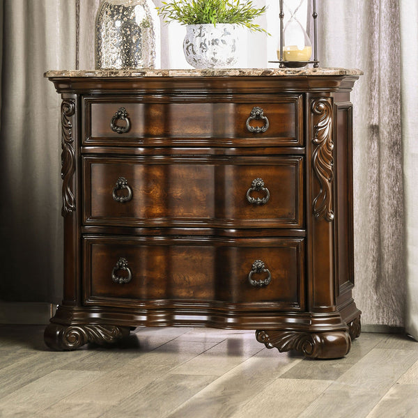 Furniture Of America Arcturus Brown Cherry Traditional Night Stand Model CM7859N - MONAVILLA