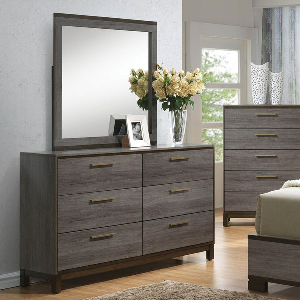 Furniture Of America Manvel Two-Tone Antique Gray Contemporary Dresser Model CM7867D - MONAVILLA