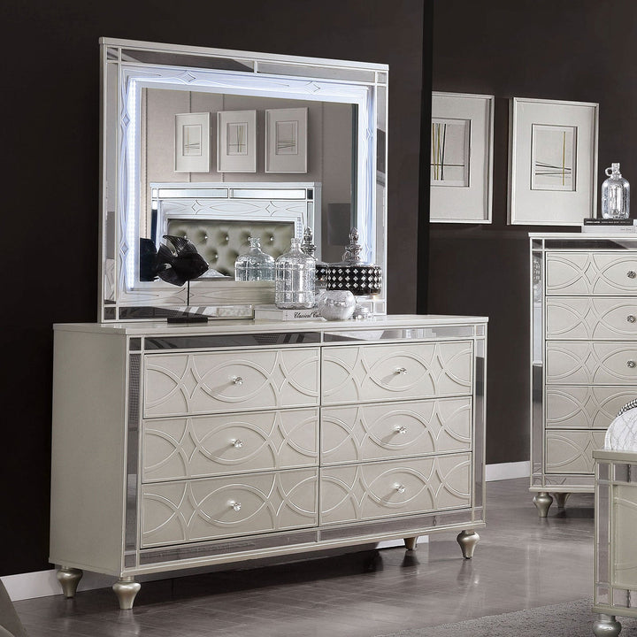 Furniture Of America Manar Silver Transitional Dresser Model CM7891D - MONAVILLA