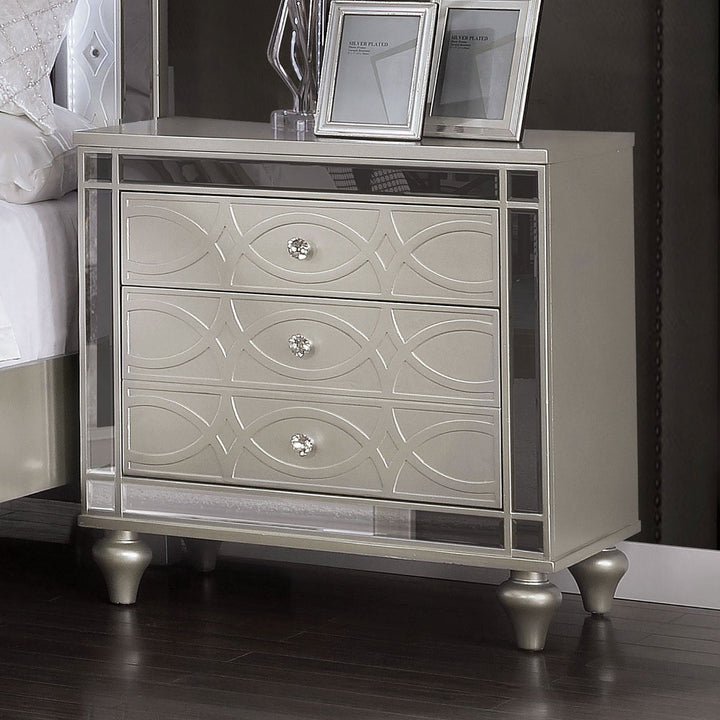 Furniture Of America Manar Silver Transitional Night Stand Model CM7891N - MONAVILLA