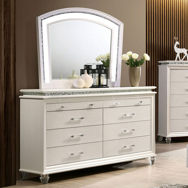 Furniture Of America Maddie Pearl White Contemporary Dresser Model CM7899D - MONAVILLA