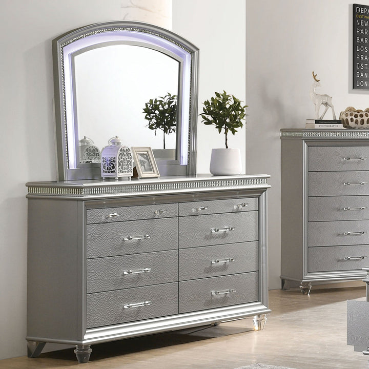 Furniture Of America Maddie Silver Contemporary Dresser, Silver Model CM7899SV-D - MONAVILLA