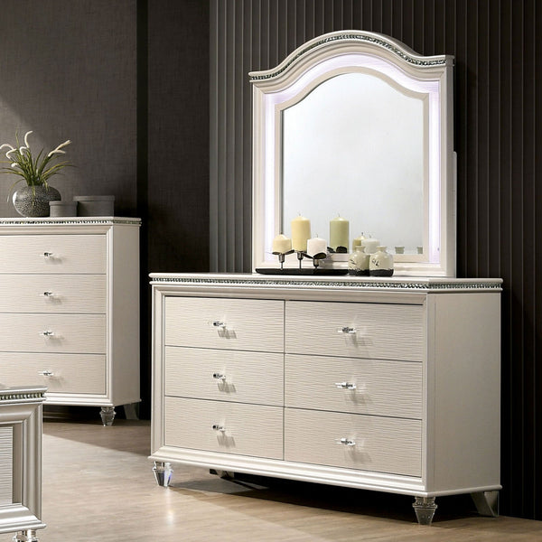 Furniture Of America Allie Pearl White Contemporary Dresser Model CM7901D - MONAVILLA