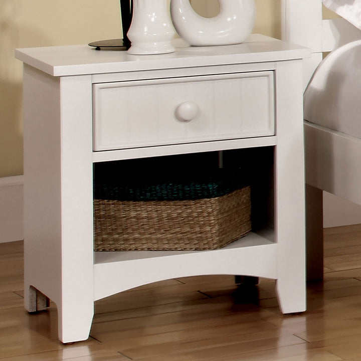 Furniture Of America Corry White Transitional Night Stand Model CM7905WH-N - MONAVILLA