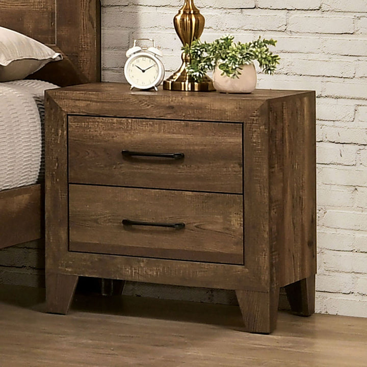 Furniture Of America Wentworth Light Walnut Rustic Night Stand Model CM7912N - MONAVILLA