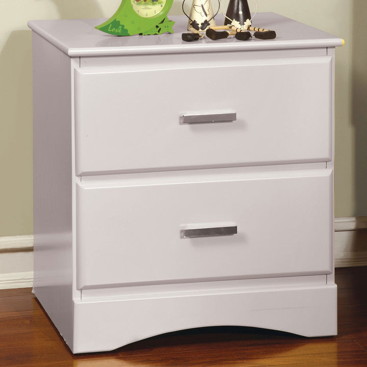 Furniture Of America Prismo White Transitional Night Stand Model CM7941WH-N - MONAVILLA