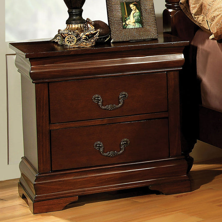 Furniture Of America Velda Brown Cherry Traditional Night Stand Model CM7952N - MONAVILLA