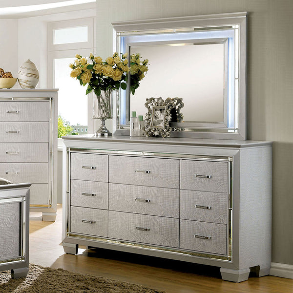 Furniture Of America Bellanova Silver Contemporary Dresser Model CM7979SV-D - MONAVILLA