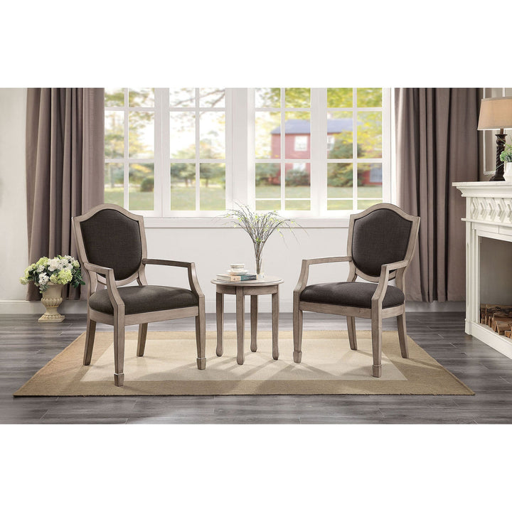 Furniture Of America Emma Gray/Dark Gray Transitional 3-Piece Accent Table & Chair Set Model FOA-AC6027-3PK - MONAVILLA