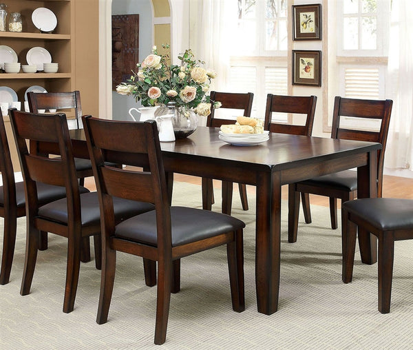 Furniture Of America Dickinson Dark Cherry Transitional Dining Table With 1 X 18" Leaf Model CM3187T - MONAVILLA