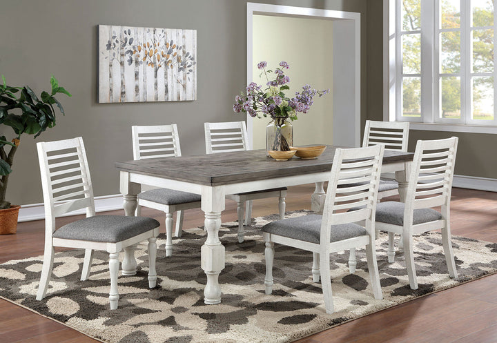 Furniture Of America Calabria Antique White/Gray Rustic Dining Table Model FOA3908T - MONAVILLA