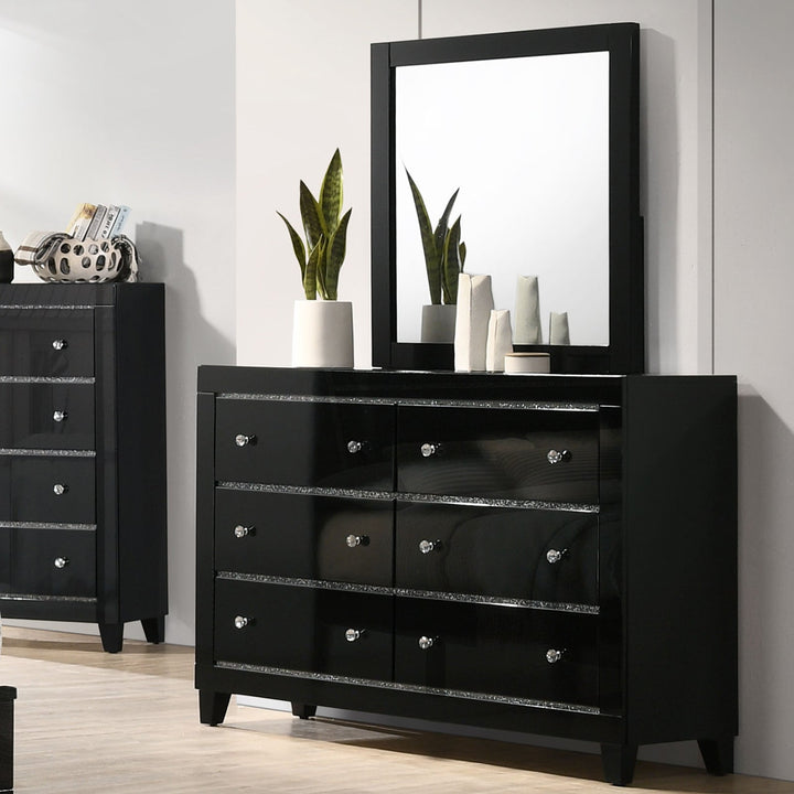 Furniture Of America Magdeburg Black Contemporary Dresser, Black Model FOA7038BK-D - MONAVILLA