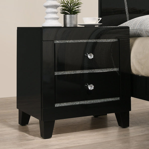 Furniture Of America Magdeburg Black Contemporary Night Stand, Black Model FOA7038BK-N - MONAVILLA