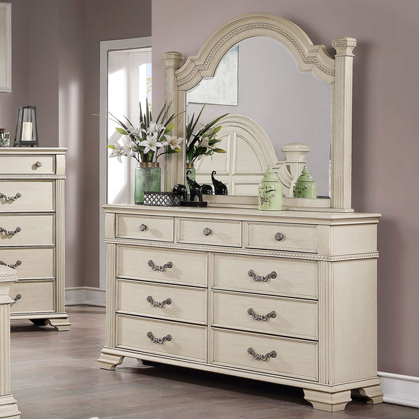 Furniture Of America Pamphilos Antique White Traditional Dresser Model FOA7144WH-D - MONAVILLA