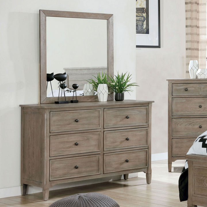 Furniture Of America Vevey Wire-Brushed Warm Gray Transitional Dresser Model FOA7175D - MONAVILLA