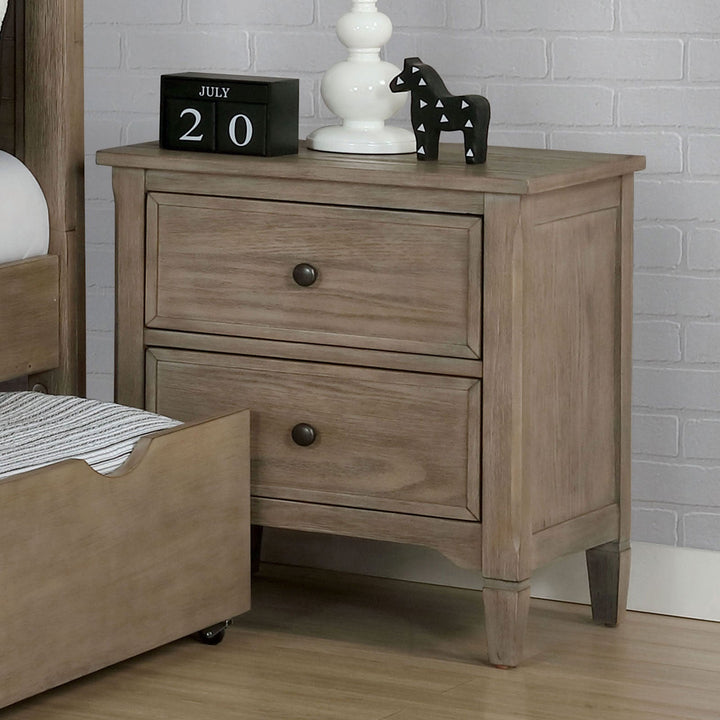 Furniture Of America Vevey Wire-Brushed Warm Gray Transitional Night Stand Model FOA7175N - MONAVILLA