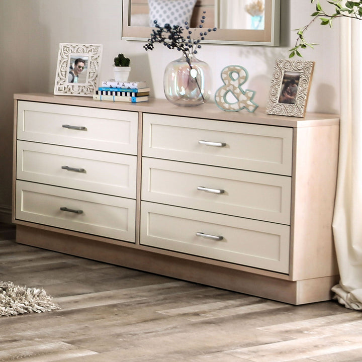 Furniture Of America Roseburg Sunbleached/White Contemporary Dresser Model FOA7605D-6D - MONAVILLA