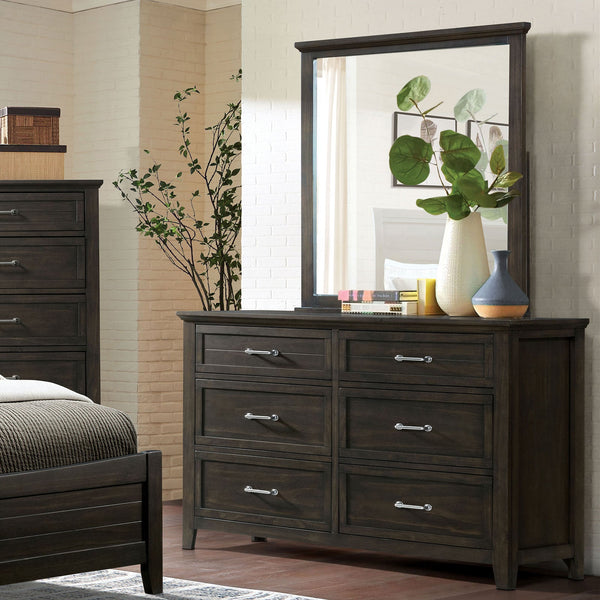 Furniture Of America Alaina Walnut Transitional Dresser With Support Rail Model FOA7916D - MONAVILLA