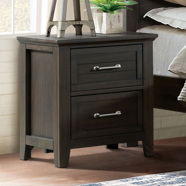 Furniture Of America Alaina Walnut Transitional Night Stand With Usb Plug Model FOA7916N - MONAVILLA