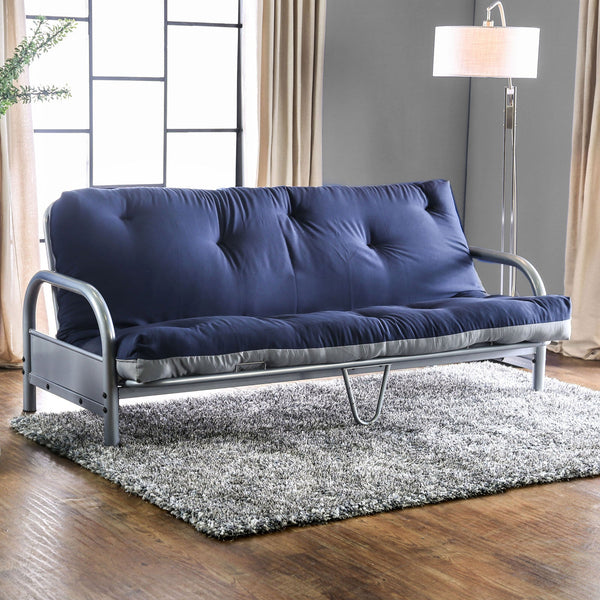 Furniture Of America Aksel Gray/Navy Contemporary Futon Mattress, Navy & Gray Model FP-2417NG - MONAVILLA