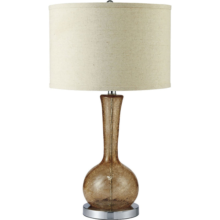 Furniture Of America Rachel Amber Contemporary 15"H Glass Amber Table Lamp Model L731208 - MONAVILLA