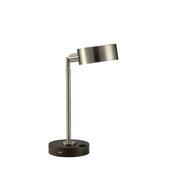 Furniture Of America Gail Stain Nickel Contemporary Table Lamp Model L73838SN - MONAVILLA