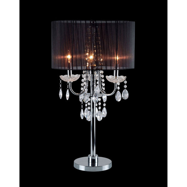 Furniture Of America Jada Chrome/Black Glam Table Lamp Model L76733BK-T - MONAVILLA