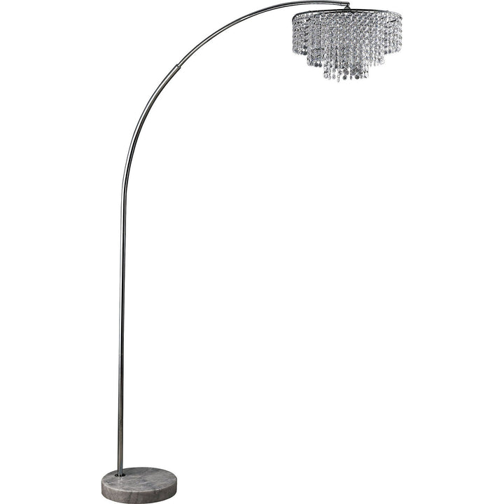 Furniture Of America Julie Chrome Transitional 62"H Crystal Chrome Arch Lamp Model L76938SN - MONAVILLA