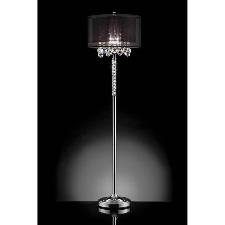 Furniture Of America Ivy Chrome Glam Floor Lamp Model L9150F - MONAVILLA