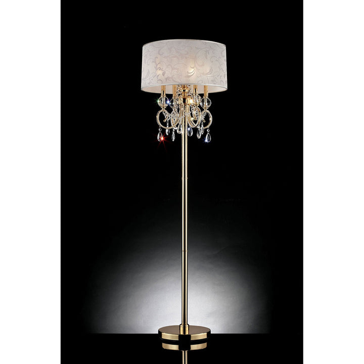 Furniture Of America Deborah Gold Traditional 63"H Gold Floor Lamp Model L9155F - MONAVILLA