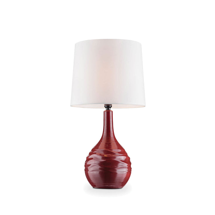 Furniture Of America Ida Burgundy Contemporary Table Lamp Model L9502BD - MONAVILLA