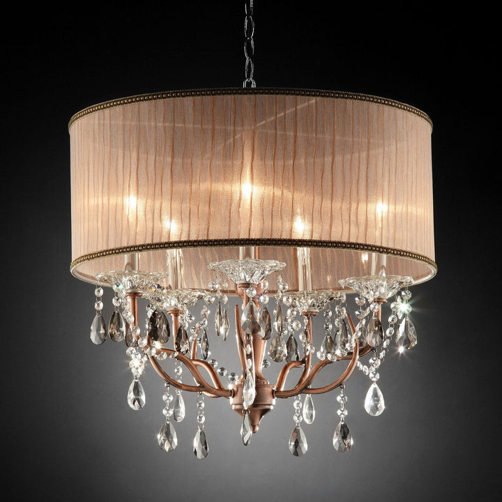 Furniture Of America Cecelia Chrome Traditional Ceiling Lamp, Hanging Crystal Model L95126H - MONAVILLA