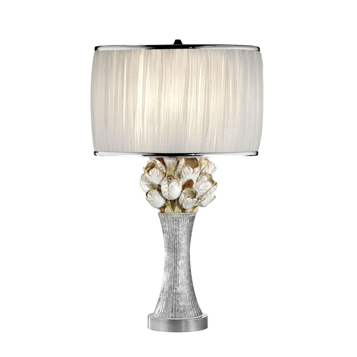 Furniture Of America Simone White/Silver Glam Table Lamp Model L95508T - MONAVILLA