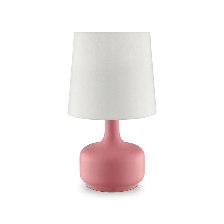 Furniture Of America Farah Pink Contemporary 17"H Matte Pink Table Lamp Model L9819PK - MONAVILLA