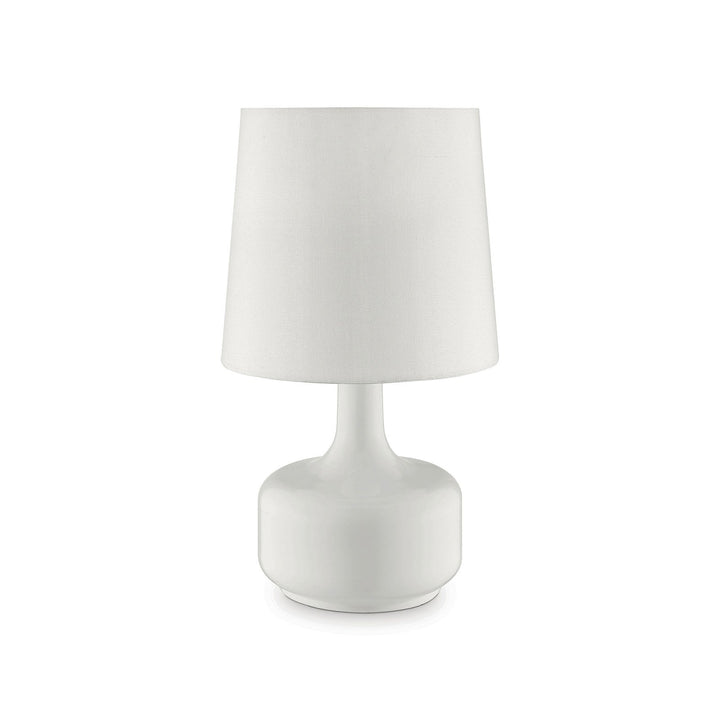 Furniture Of America Farah White Contemporary 17"H Glossy White Table Lamp Model L9819WH - MONAVILLA