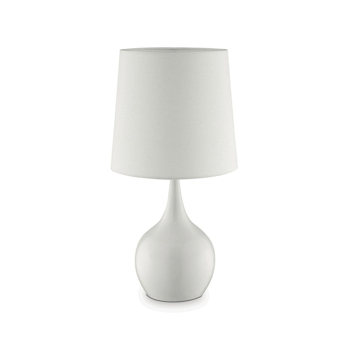 Furniture Of America Edie White Contemporary 23.5"H Glossy White Table Lamp Model L9820WH - MONAVILLA