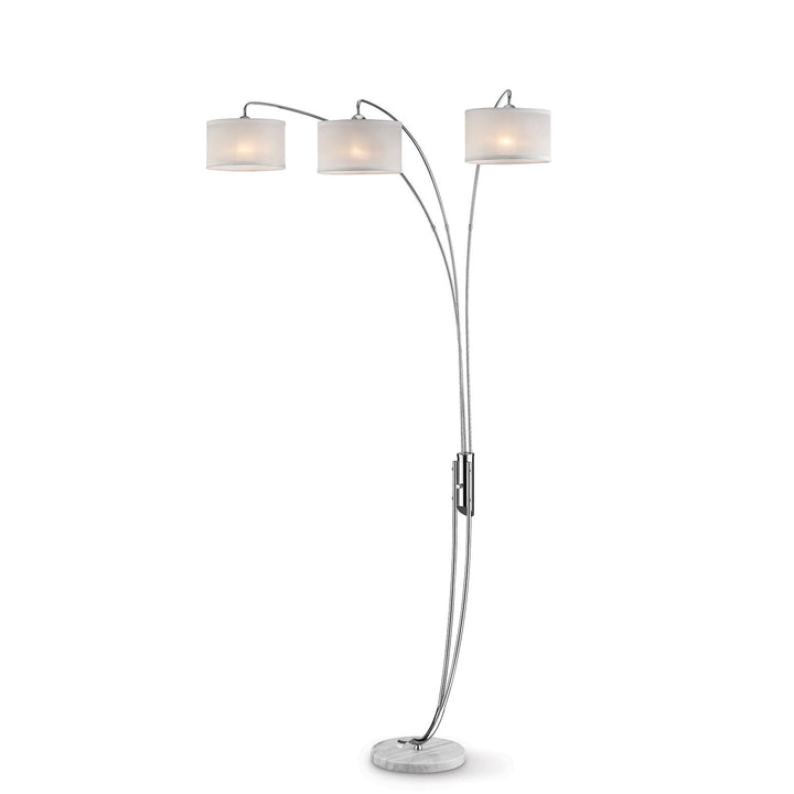 Furniture Of America Leanne Off-White/Chrome Contemporary Arch Lamp Model L99744 - MONAVILLA