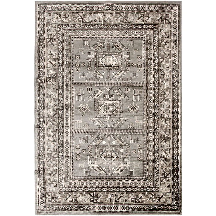 Furniture Of America Mortsel Gray Contemporary 5'3" X 7'6" Area Rug Model RG1022 - MONAVILLA