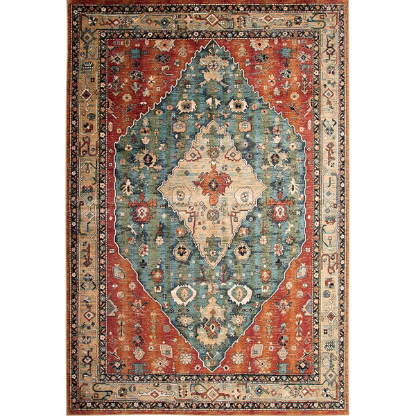 Furniture Of America Mortsel Red/Multi Contemporary 5'3" X 7'6" Area Rug Model RG1026 - MONAVILLA