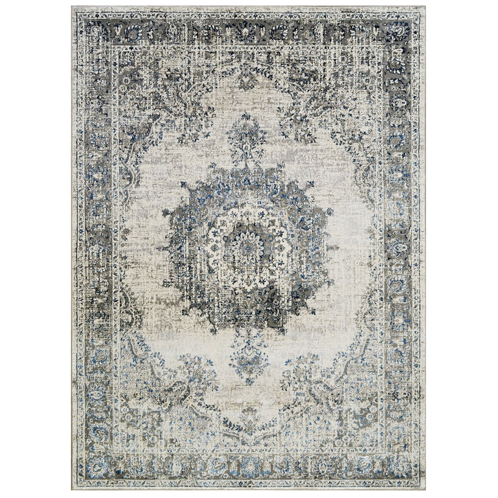 Furniture Of America Crumlin Medallion Ash Gray Contemporary 5' X 7' Area Rug Model RG5123 - MONAVILLA