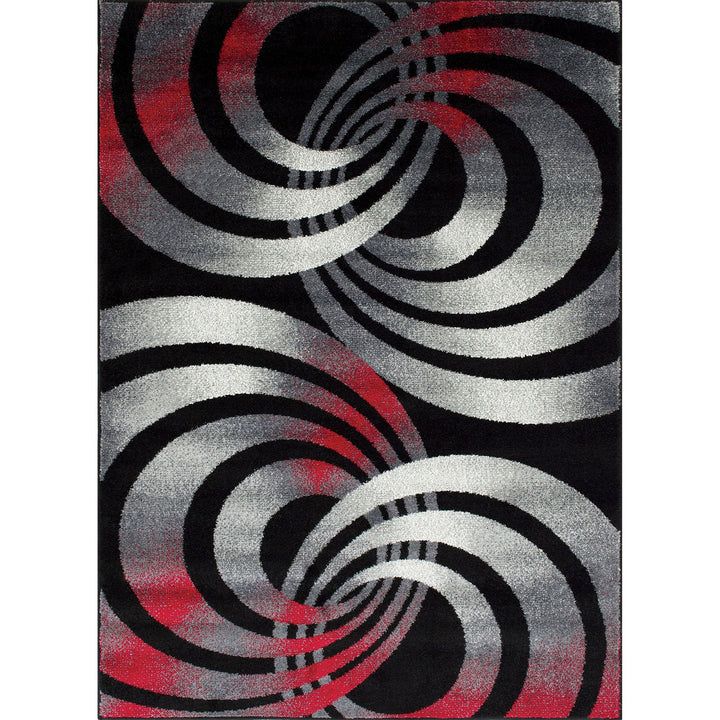 Furniture Of America Serang Gray/Red Contemporary 5' X 7' Area Rug Model RG5205 - MONAVILLA