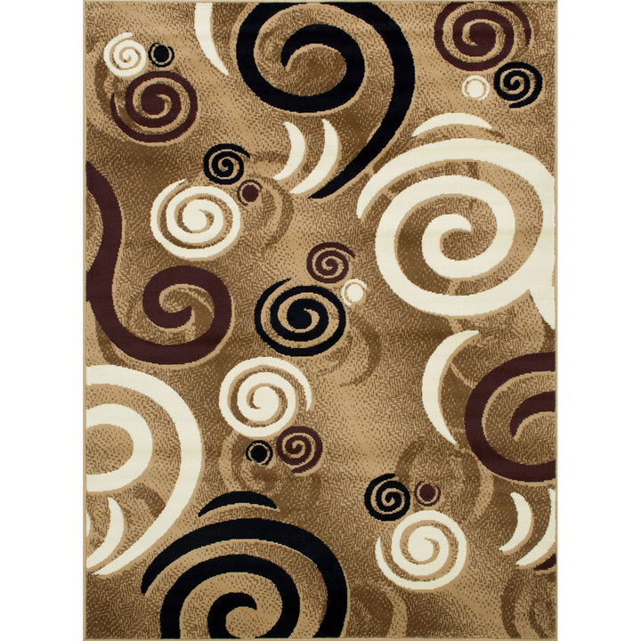 Furniture Of America Blitar Brown Contemporary 5' X 7' Area Rug Model RG5215 - MONAVILLA