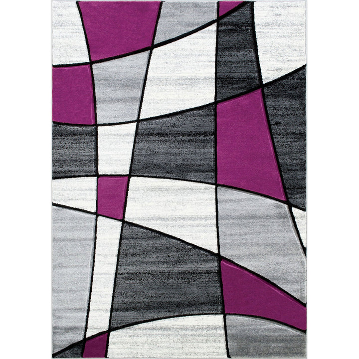 Furniture Of America Niksar Gray/Purple Contemporary 5' X 7' Area Rug Model RG5224 - MONAVILLA