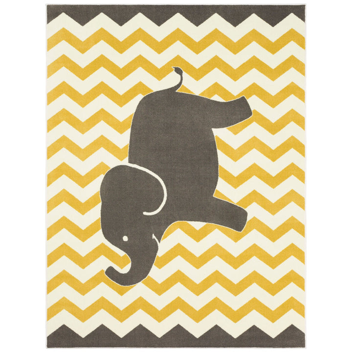 Furniture Of America Baron Yellow/Gray Novelty 5' X 8', Area Rug, Elephant, Yellow Gray Model RG8200 - MONAVILLA