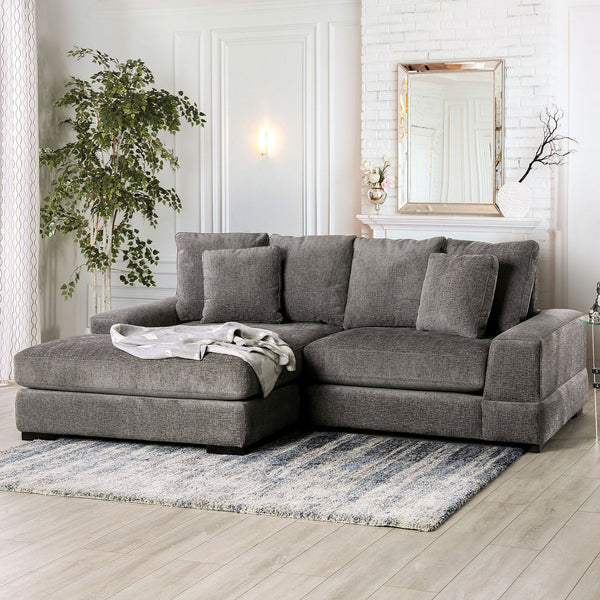 Furniture Of America Ainsley Charcoal Transitional Sectional, Charcoal Model SM9111 - MONAVILLA