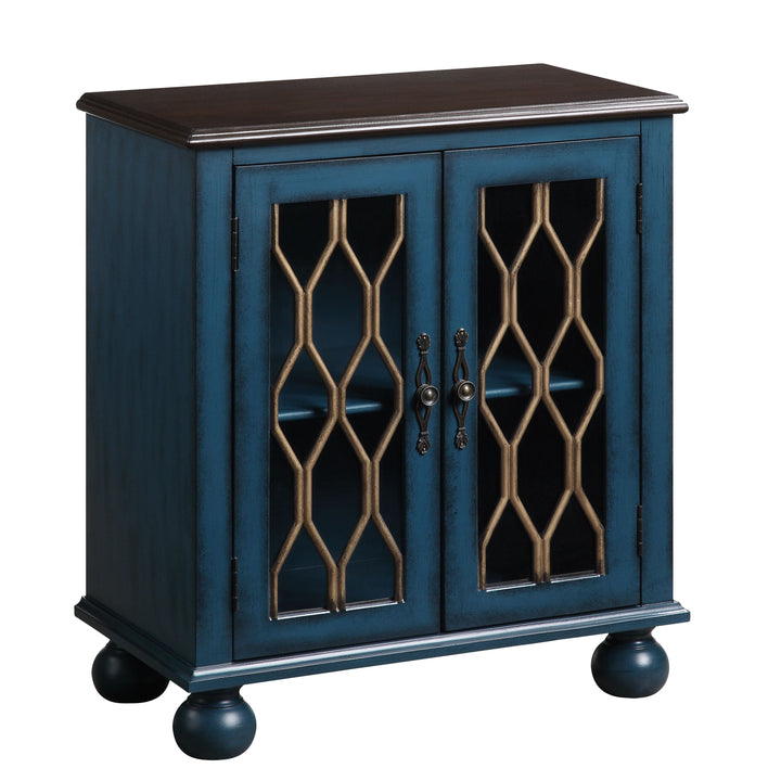 ACME Lassie Antique Blue Finish Accent Table Model AC00195 - MONAVILLA