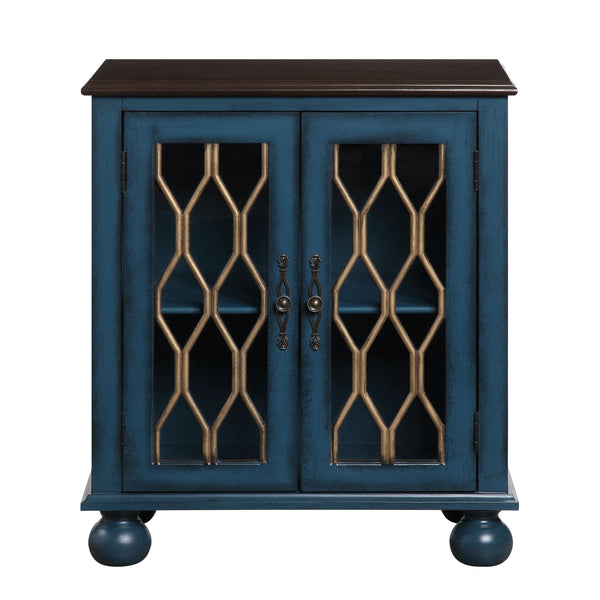 ACME Lassie Antique Blue Finish Accent Table Model AC00195 - MONAVILLA