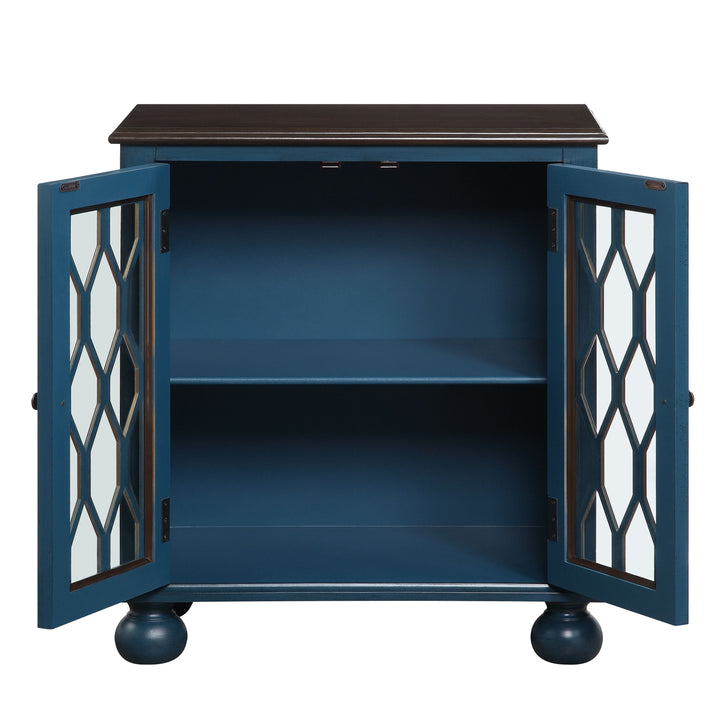 ACME Lassie Antique Blue Finish Accent Table Model AC00195 - MONAVILLA