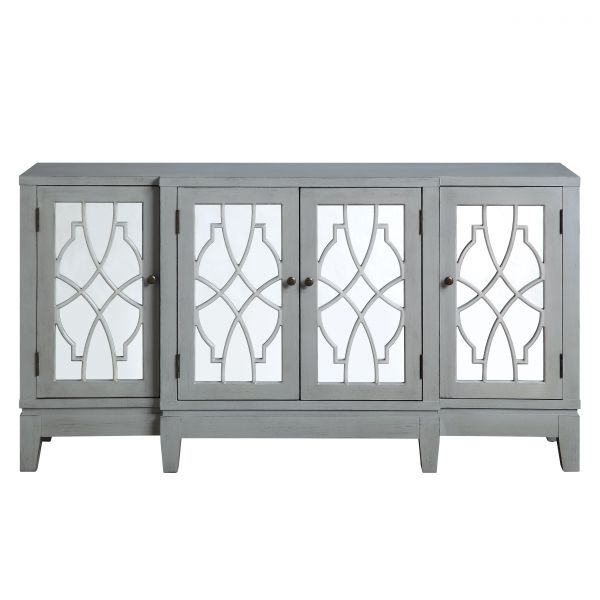 ACME Magdi Antique Gray Finish Accent Table Model AC00196 - MONAVILLA